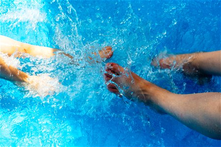 Swimming Pool Feet Splash photo