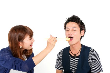 Couple Party Eat