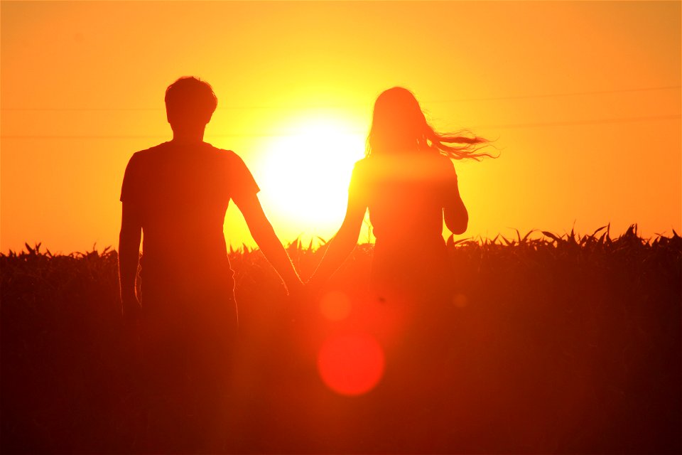 Couple Lover Sunset
