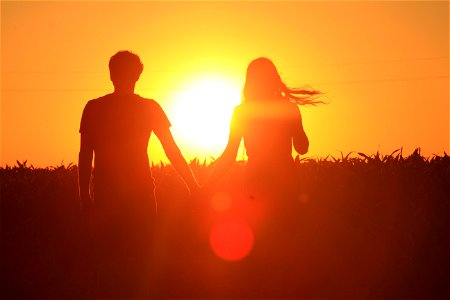 Couple Lover Sunset photo