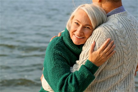 Senior Couple Hug photo