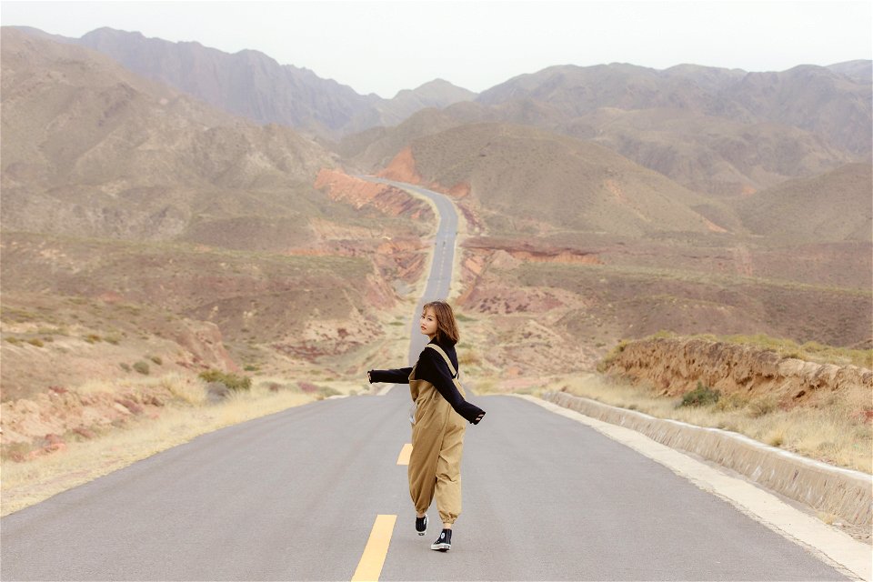 Woman Girl Road