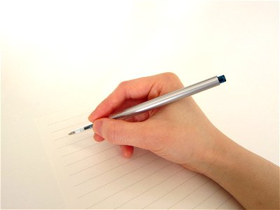 Hand Ballpoint Pen Writing