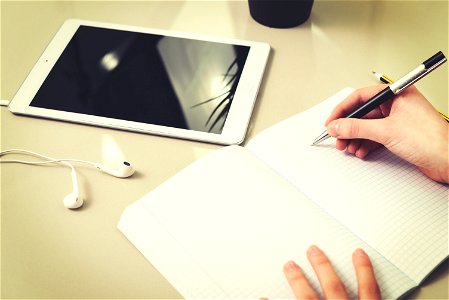 Writing Notebook Tablet Pc photo