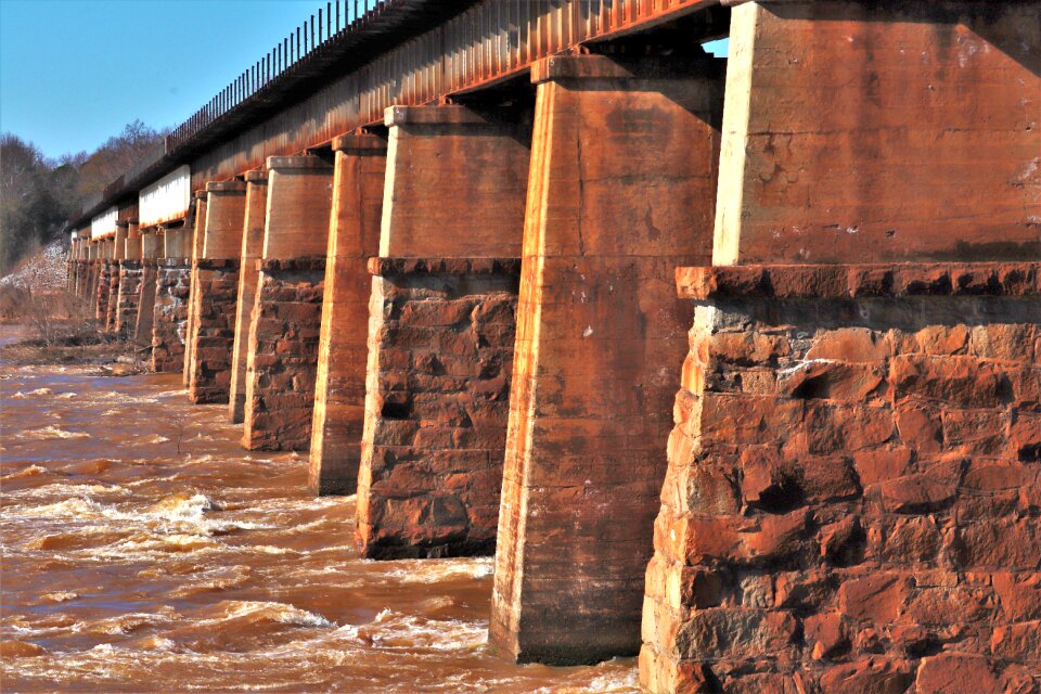 Stone supports columbia south carolina congaree river photo