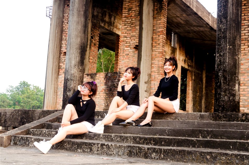 Women Girls Sitting