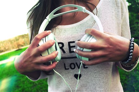 Headphone Music Girl photo