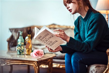 Woman Girl Read Book photo