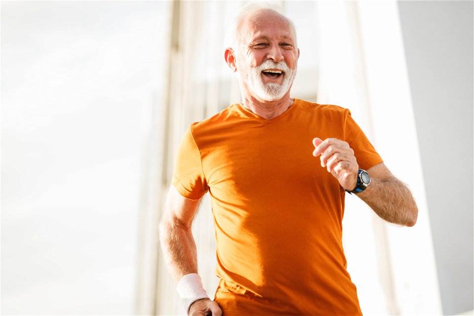 Senior Man Fitness Jogging
