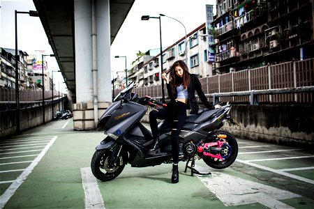 Woman Girl Motorcycle