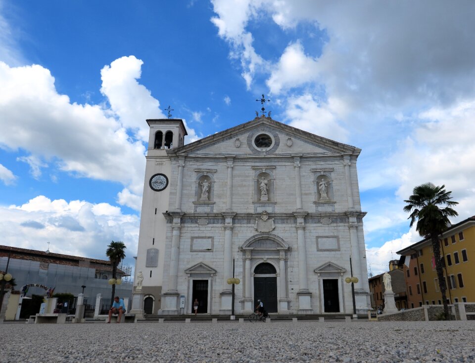Italy steeple church clock