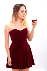 Woman Girl Portrait Wine photo