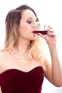 Woman Girl Drink Wine photo