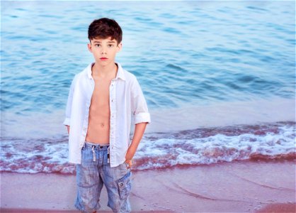 Boy Portrait Beach