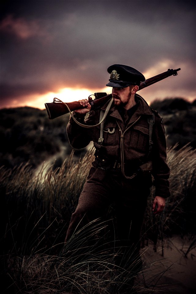 Man Soldier Rifle
