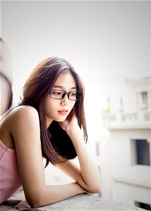 Woman Girl Portrait Glasses photo