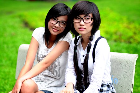 Girls Women Glasses photo