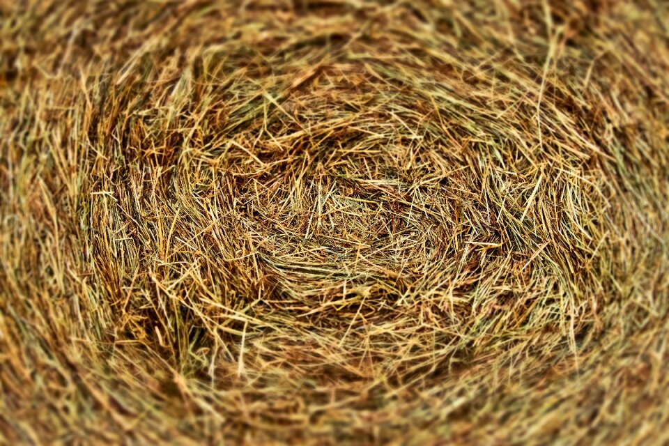 Landscape round bales bale
