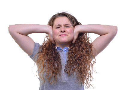 Woman Girl Cover Ears
