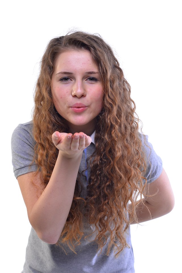 Woman Girl Portrait Blow