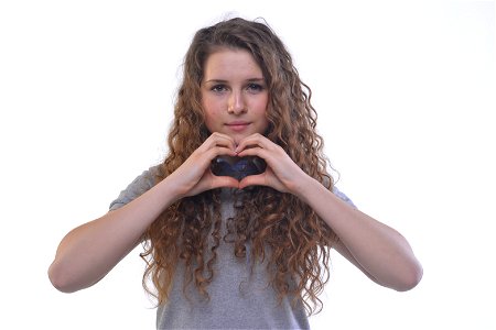 Woman Girl Portrait Heart photo