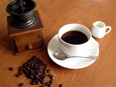 Coffee Mill Cup Beans photo