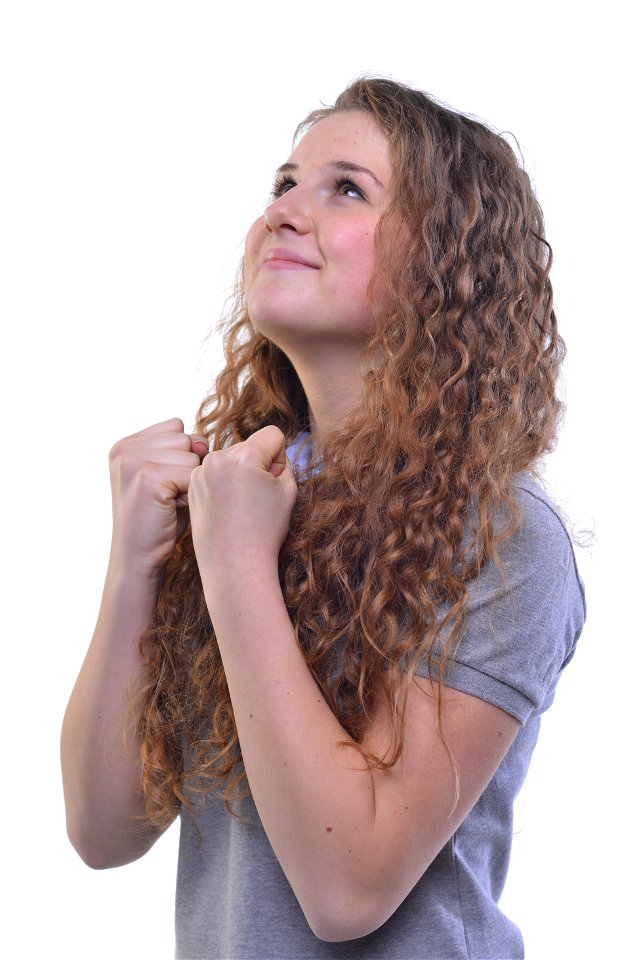 Woman Girl Fist Pump