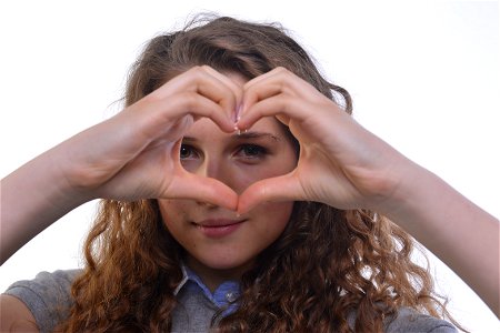 Woman Girl Portrait Heart