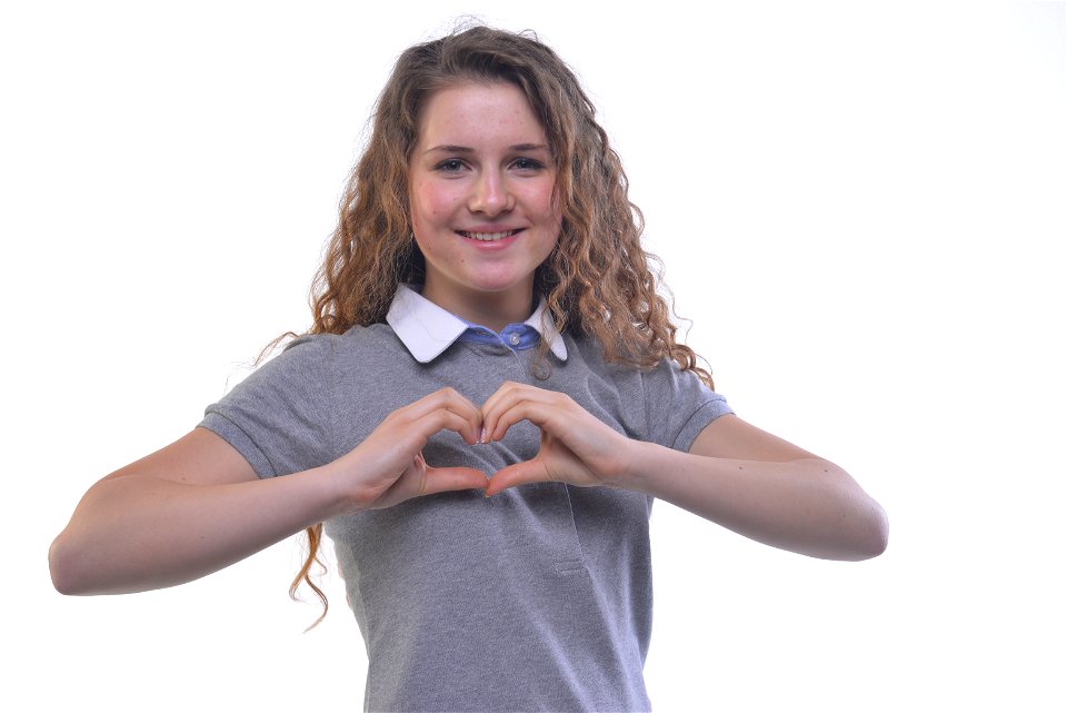 Woman Girl Portrait Heart