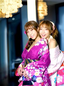 Women Girls Kimono photo