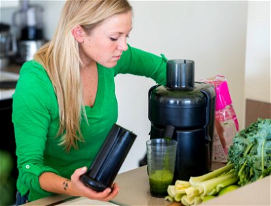 Woman Vegetable Juice photo