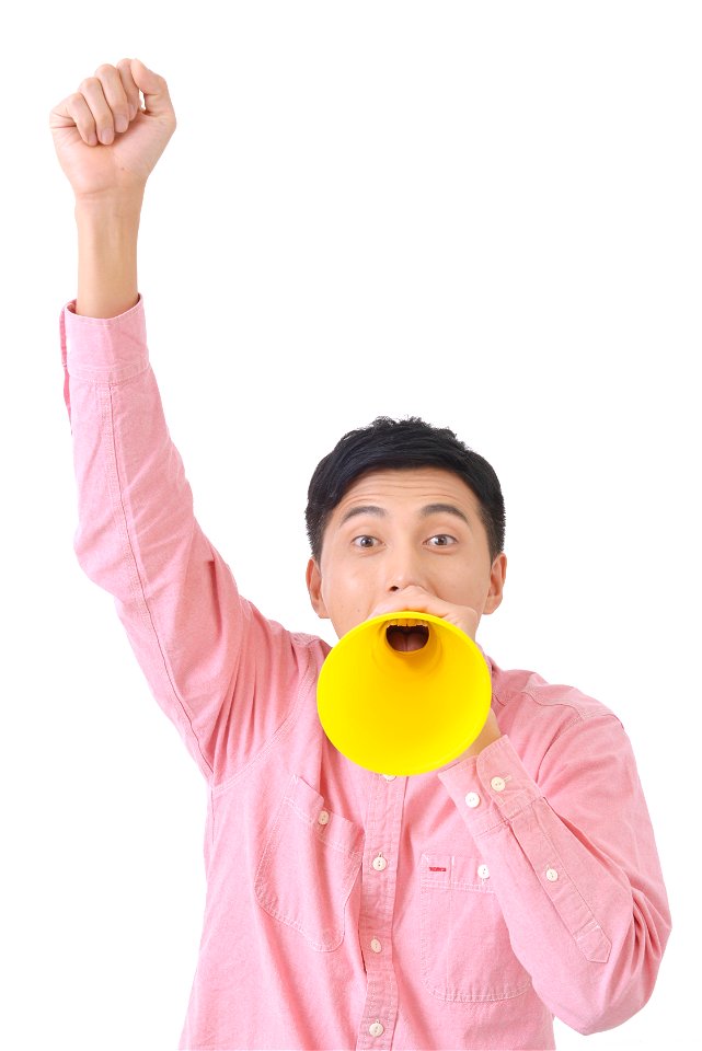 Man Portrait Megaphone