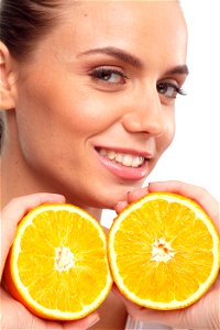 Woman Girl Portrait Orange