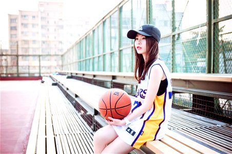 Woman Girl Basketball photo