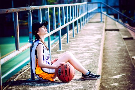 Woman Girl Basketball