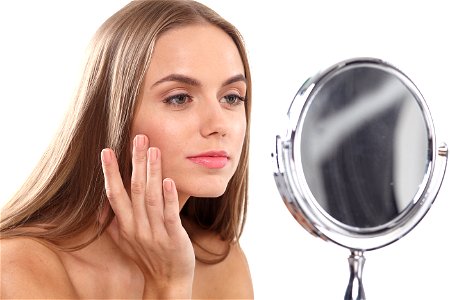 Woman Mirror Skincare