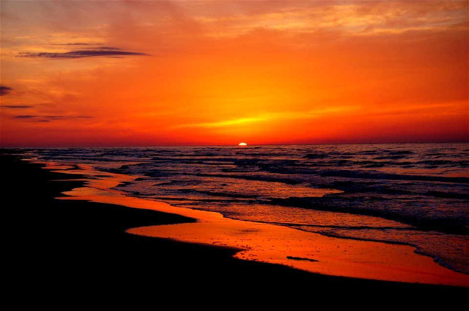 Sea Beach Sunset photo