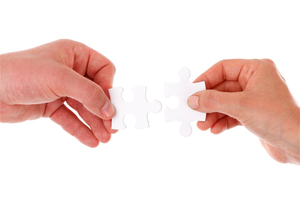 Jigsaw Puzzle Hands photo