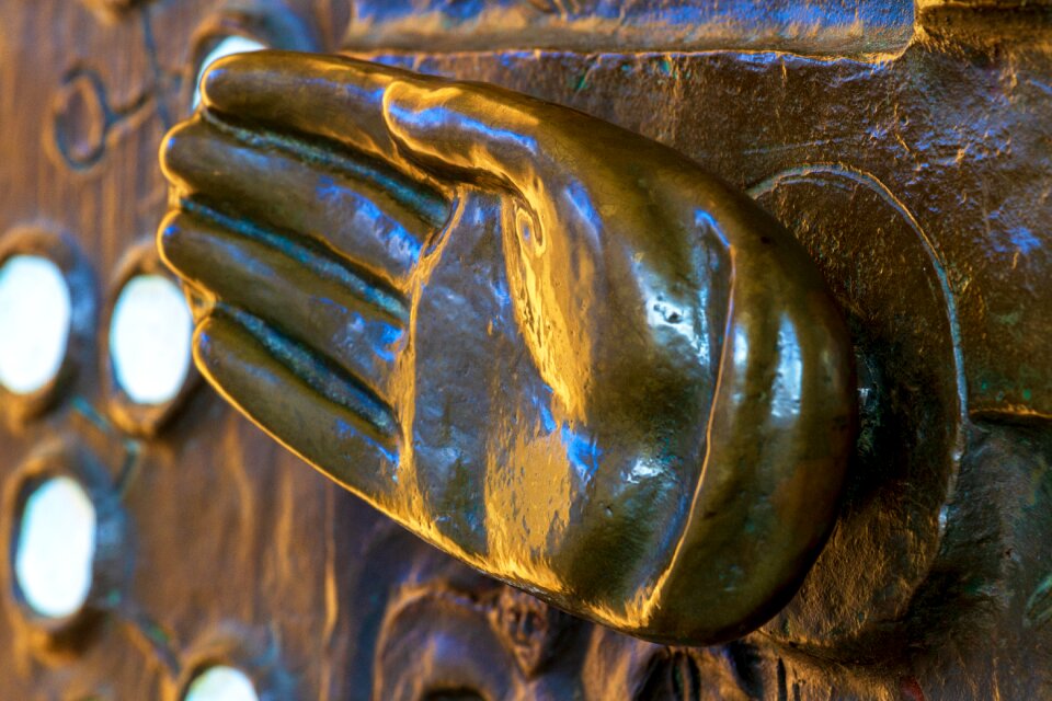 Door knob copper gold