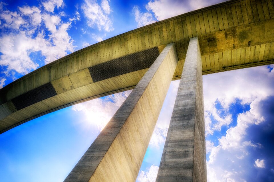Sky clouds building