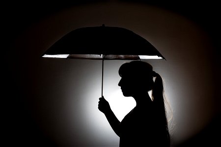 Woman Umbrella Silhouette photo