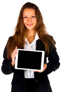 Business Woman Tablet Pc photo