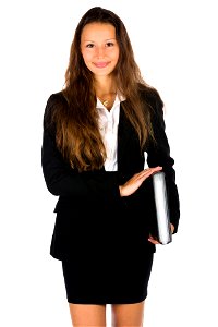 Business Woman Document File