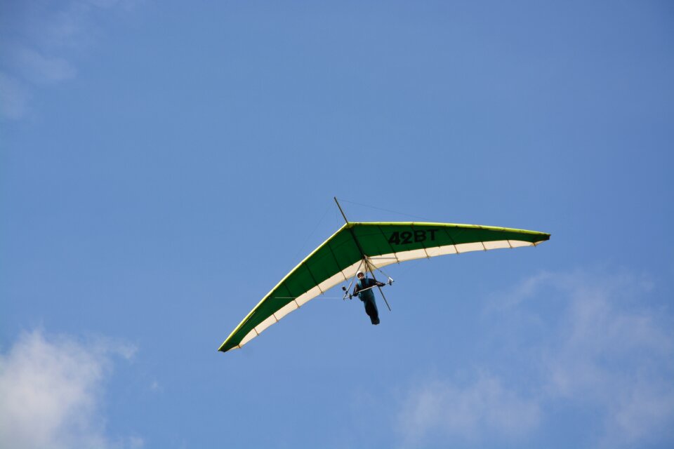 An aircraft of the free flight wings flexible vélideltiste practice the free flight