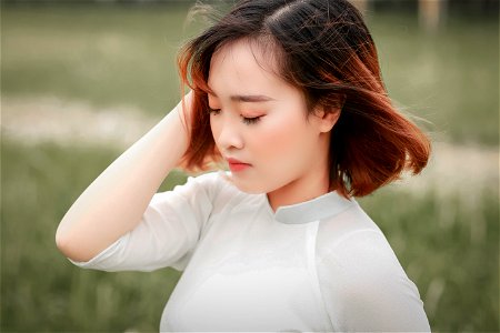 Woman Girl Ao Dai photo