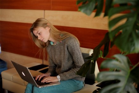 Woman Girl Laptop Computer