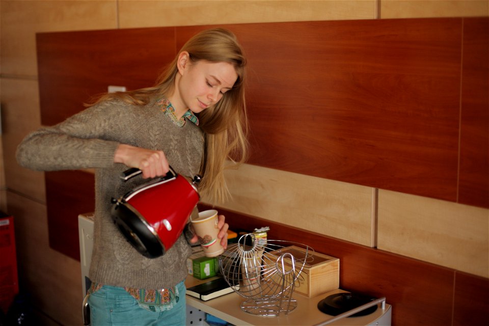 Woman Girl Portrait Kettle
