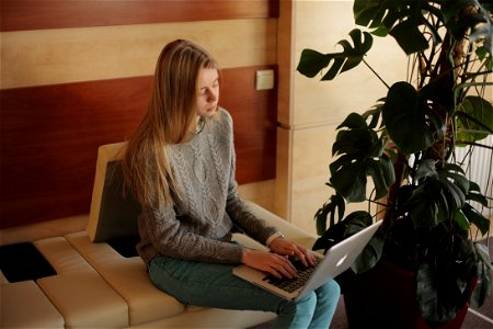 Woman Girl Laptop Computer