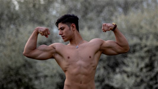 Muscle Man Portrait photo