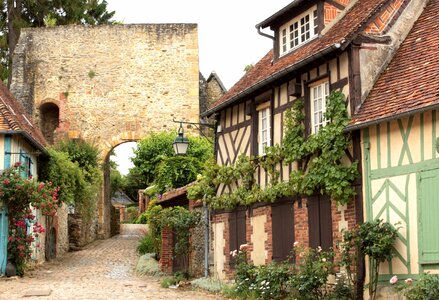 Atmosphere old buildings village